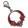 Fledermaus Charm rot Clip Anhänger Bettelarmband Kinder Halloween
