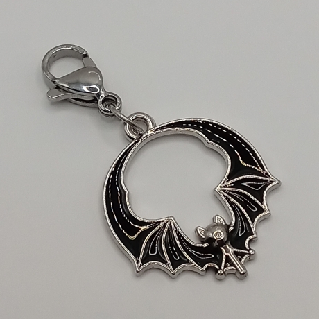 Fledermaus schwarz Clip Anhänger Bettelarmband Kinder Halloween