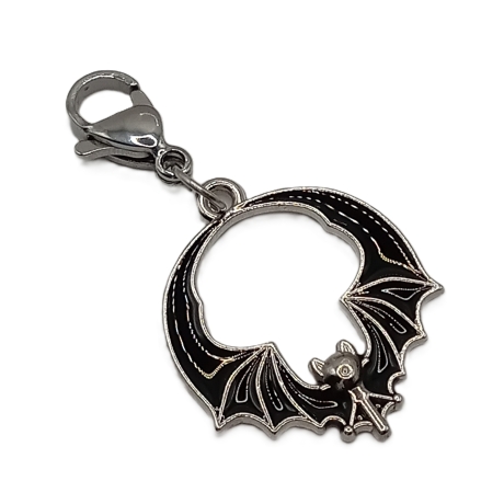 Fledermaus schwarz Clip Anhänger Bettelarmband Kinder Halloween
