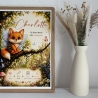 Personalisiertes Geburtsposter inkl. Bilderrahmen - Fuchs