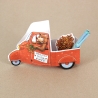 Mini-Geschenkbox Bär im Pickup, Bastelbogen zum Ausdrucken