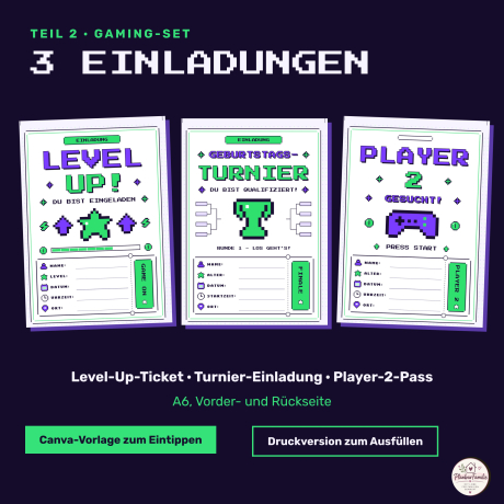 Kindergeburtstag Bundle Gaming: Party-Set + Starter-Set, PDF