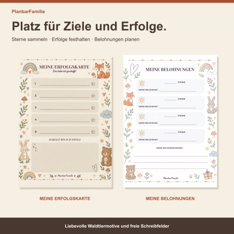 Belohnungsplan für Kinder zum Ausdrucken – 15 Seiten in 3 Designs