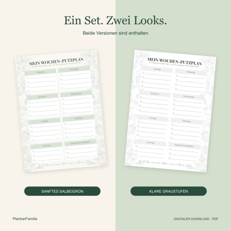 Haushaltsplaner | Putzplan, Haushaltsorganisation & Checklisten