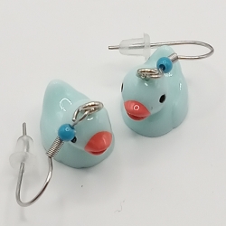 Enten Entchen blau Ohrhänger Ohrringe Modeschmuck Enten Entchen blau Ohrhänger Ohrringe Modeschmuck
