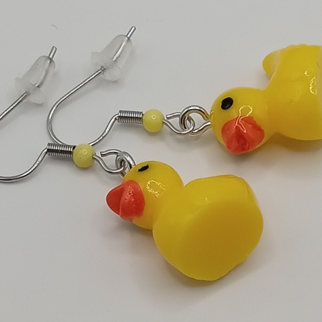 Enten Entchen gelb Ohrhänger Ohrringe Modeschmuck