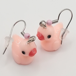 Enten Entchen rosa Ohrhänger Ohrringe Modeschmuck Enten Entchen rosa Ohrhänger Ohrringe Modeschmuck