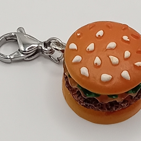 Burger Hamburger Fast Food Clip Anhänger Bettelarmband Kinder