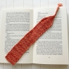 Lesezeichen Braun Brauntöne verschiedene Formen handgestrickt 