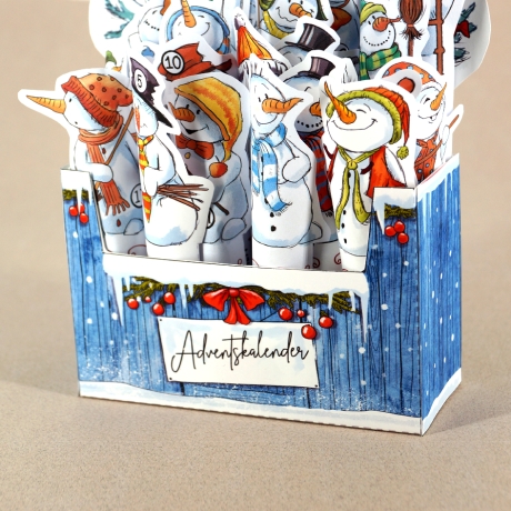 Jogurette Adventskalender Schneemann, Bastelbögen zum Ausdrucken