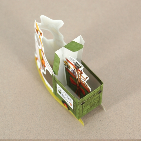 Mini-Geschenkbox Gans, Bastelbogen zum Ausdrucken