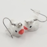 Enten Entchen weiß Ohrhänger Ohrringe Modeschmuck