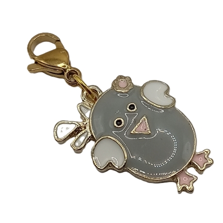 Huhn Charm grau Clip Anhänger Bettelarmband Kinder