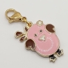 Huhn Charm rosa Clip Anhänger Bettelarmband Kinder
