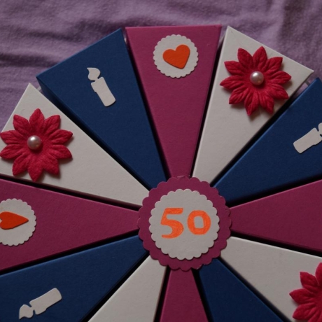 Geldgeschenk, Geldgeschenkverpackung zum 50. Geburtstag