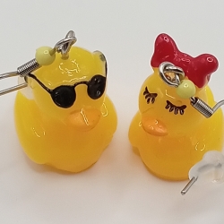 gelbe Enten Pärchen Ohrhänger Ohrringe Modeschmuck Kinder gelbe Enten Pärchen Ohrhänger Ohrringe Modeschmuck Kinder