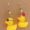 gelbe Enten Pärchen Ohrhänger Ohrringe Modeschmuck Kinder