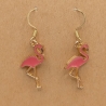 elegante Flamingos goldfarben Ohrhänger Ohrringe Modeschmuck