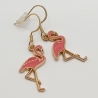 elegante Flamingos goldfarben Ohrhänger Ohrringe Modeschmuck