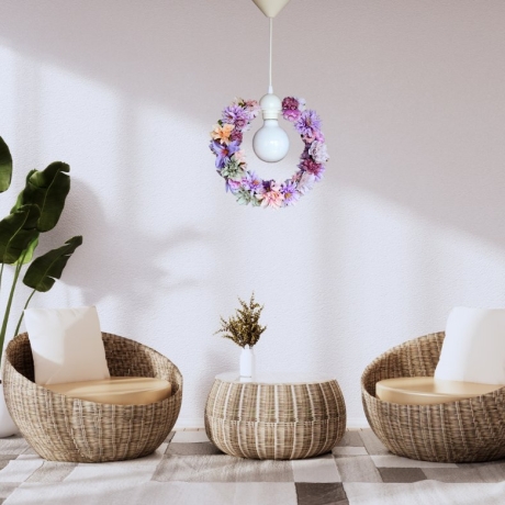 Romantische Blüten Lampe f. Wohnzimmer Schlafzimmer Mädchenzimmer