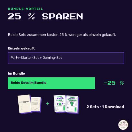 Kindergeburtstag Bundle Gaming: Party-Set + Starter-Set, PDF