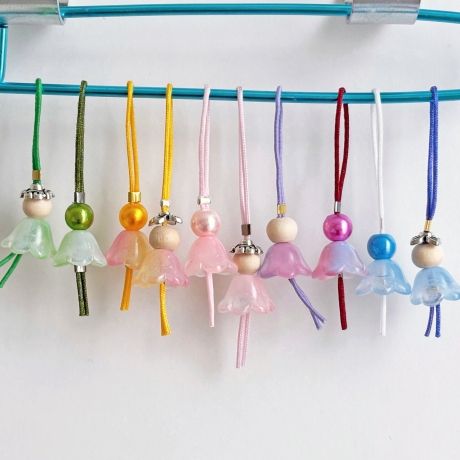 Maschenmarkierer Blumen Set mit 10 Stück bunte Dekoperlen