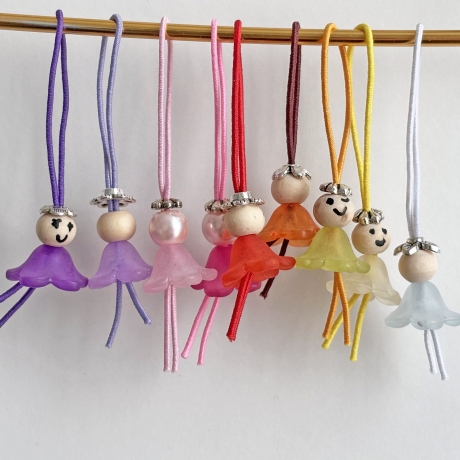 Maschenmarkierer Blumen Set mit 10 Stück bunte Dekoperlen