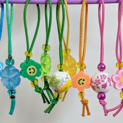 Maschenmarkierer Blumen Set mit 10 Stück bunte Dekoperlen