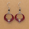 Fledermäuse rot Ohrhänger Ohrringe Modeschmuck Halloween Gothic