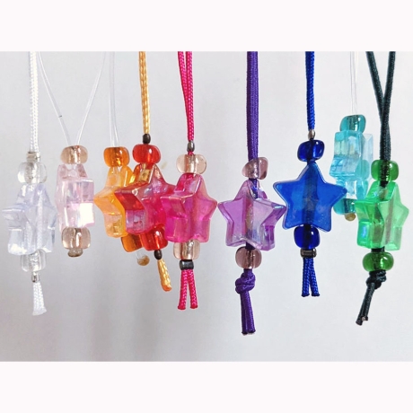 Maschenmarkierer Sterne Set mit 10 Stück bunte Dekoperlen