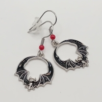 Fledermäuse schwarz Ohrhänger Modeschmuck Halloween Gothic