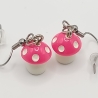 Fliegenpilze pink Ohrhänger Ohrringe Modeschmuck Kinder