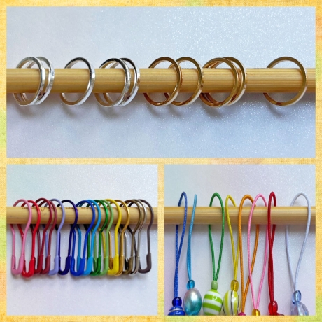 Maschenmarkierer Sterne Set mit 10 Stück bunte Dekoperlen