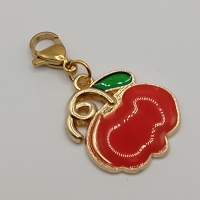 Kürbis rot orange Clip Anhänger Bettelarmband Kinder