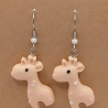 niedliche Giraffen lachs Ohrhänger Ohrringe Modeschmuck