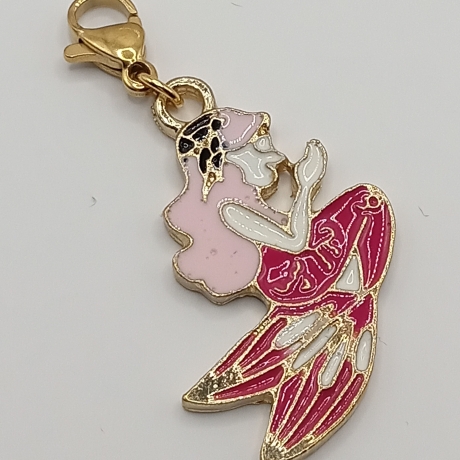 Meerjungfrau Nixe pink Clip Anhänger Bettelarmband Kinder