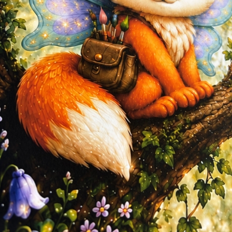 Personalisiertes Geburtsposter inkl. Bilderrahmen - Fuchs