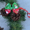  Hundefliege, Weihnachts schleife,,Halsband, 2 Weihnachtsmotive