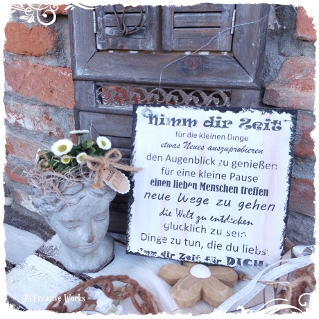 Holzschild-Shabby Nimm dir Zeit...