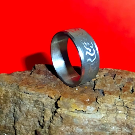 Edelstahl Ring Ø 19 x 8 mm Tribal