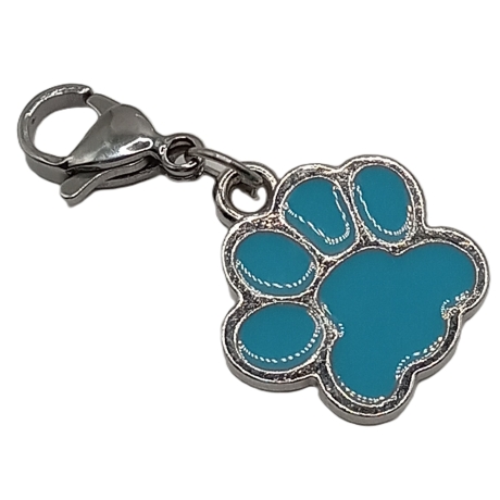 Pfote Charm blau Clip Anhänger Bettelarmband Kinder