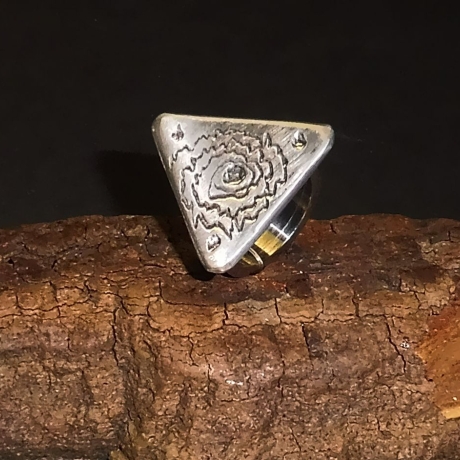 Edelstahl Ring Trigon Ø 17,5 x 8 mm