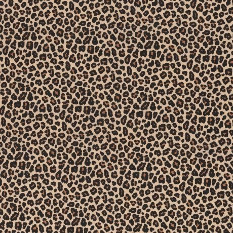 Baumwolle Leo Leopardenmuster Swafing Tim camel / schwarz