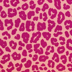 Baumwolle Leo Leopardenmuster Leoni rosa / erika pink