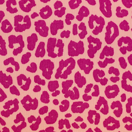 Baumwolle Leo Leopardenmuster Leoni rosa / erika pink