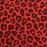 Baumwolle Leo koralle burgundy Leopardenmuster Leoni