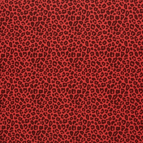 Baumwolle Leo koralle burgundy Leopardenmuster Leoni