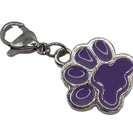 Pfote Charm lila Clip Anhänger Bettelarmband Kinder