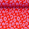 Taschenstoff Leo rot rosa Colorful wasserabweisend