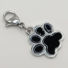 Pfote Charm schwarz Clip Anhänger Bettelarmband Kinder